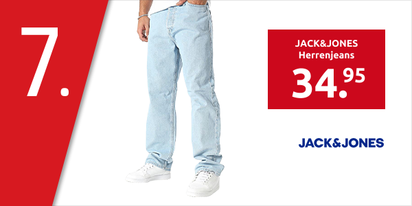 JACK&JONES Herrenjeans, L32, hellblau