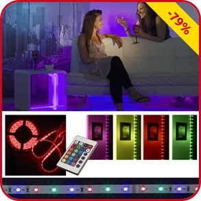 Extraflaches LED-Band mit Lichteffekten, 180 LEDs