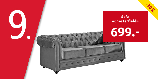 Sofa «Chesterfield», grau