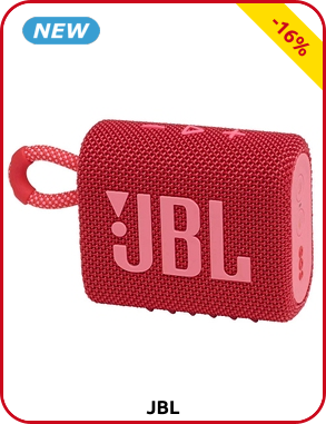 JBL tragbarer, wasserdichter Lautsprecher «Go 3», rot