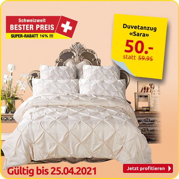 Duvetanzug «Sara» 160 x 210 cm, elfenbein