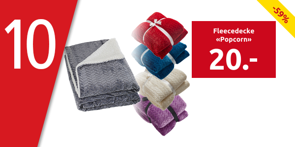 Fleecedecke «Popcorn», entenblau