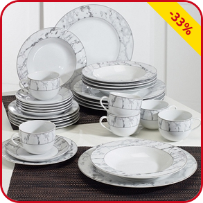 Tafelservice «Marble» für 6 Personen