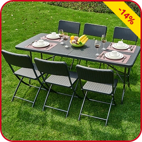 Klapptisch mit 6 Klappstühlen «Fiesta»