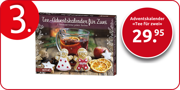 Adventskalender «Tee für zwei», 2 x 24 Teebeutel