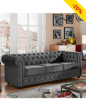 Sofa «Chesterfield», grau