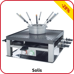 Solis Kombi-Grill 3-in-1: Grill, Raclette & Fondue chinoise
