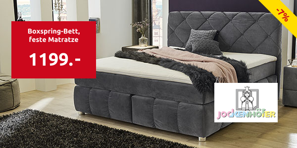 Boxspring-Bett «Angela», feste Matratze, 180 x 200 cm