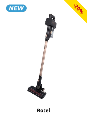 Rotel Handstaubsauger «U6022CH» mit LED-Licht, rosa/schwarz