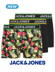 JACK&JONES Boxers, 3er-Pack, geblümt + 2 schwarz
