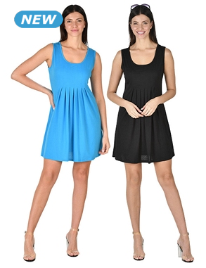 Kleider im 2er-Pack, schwarz + blau