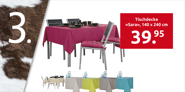 Tischdecke «Sara», 140 x 240 cm, grau