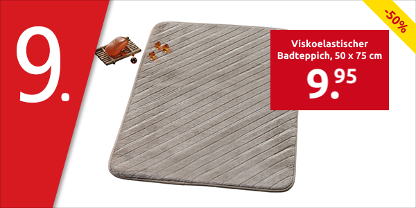 Viskoelastischer Badteppich, 50 x 75 cm, natur