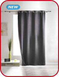 Lichtundurchlässiger, isolierender Vorhang, anthrazit