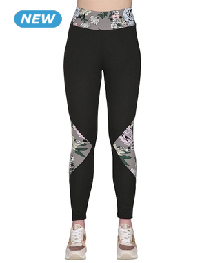 Trendige Leggings, schwarz/grau