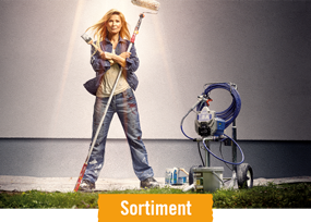 Sortiment Farbsprühsysteme