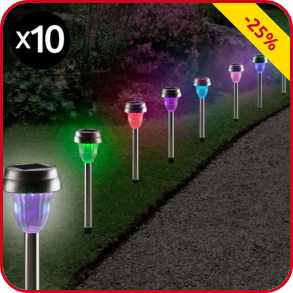 Solarlampen «Multicolor», 10 Stück