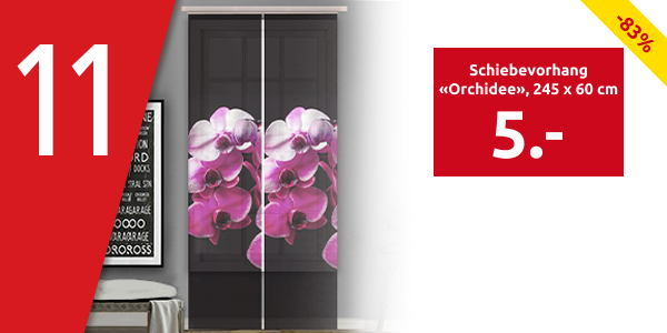 Schiebevorhang «Orchidee», 245 x 60 cm