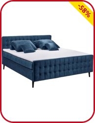 Boxspringbett «Candy» 160 x 200 cm, blau