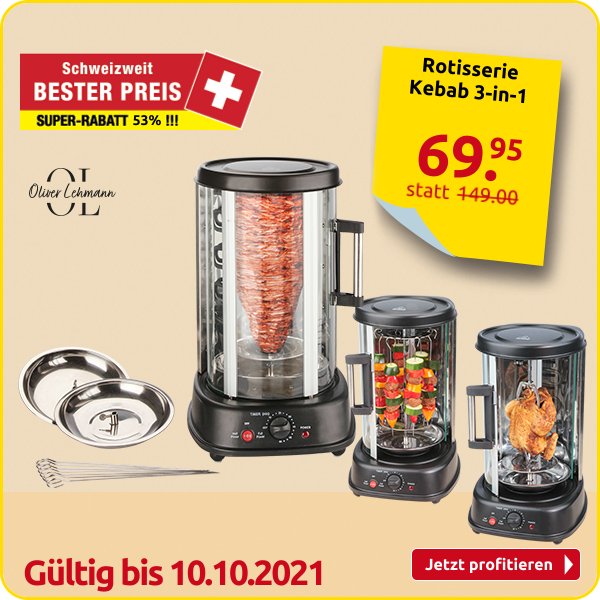 Olivier Lehmann Rotisserie Kebab 3-in-1, Volumen 21 l