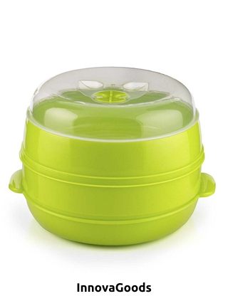 InnovaGoods Doppel-Dampfgarer für Mikrowellen