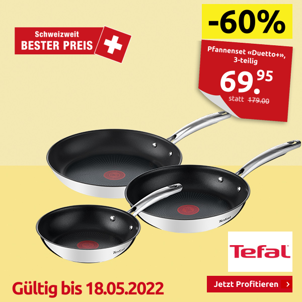 Tefal  Pfannenset «Duetto+», 3-teilig