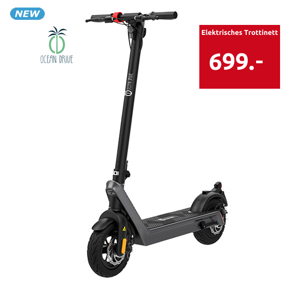 OCEAN DRIVE Elektrisches Trottinett «X9 Plus DG», 65 km, 20 km/h