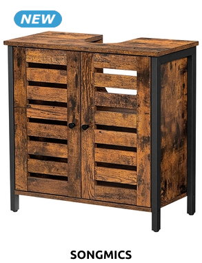 SONGMICS Lavabo-Unterschrank «Indus2», B 60 x H 60 x T 30 cm, eiche/choco