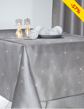 Tischdecke «Silk», perlgrau