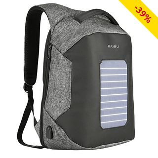 Solar-Rucksack, grau