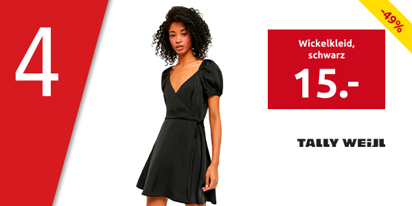 TALLY WEiJL Wickelkleid, schwarz