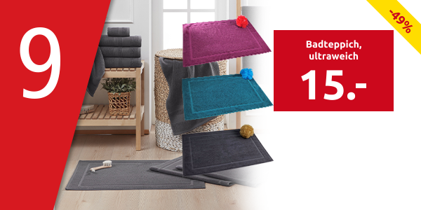 Badteppich, ultraweich, 50 x 70 cm, anthrazit
