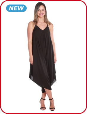 Grosszügiger Overall, schwarz