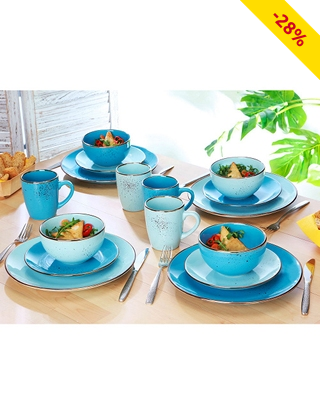Kombiservice «Blue» für 4 Personen, 16-teilig
