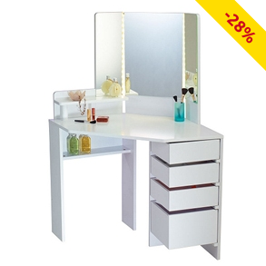 Eck-Coiffeuse mit LED