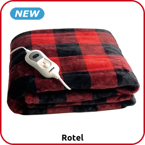 Rotel Heizdecke «Fliesen», schwarz/rot