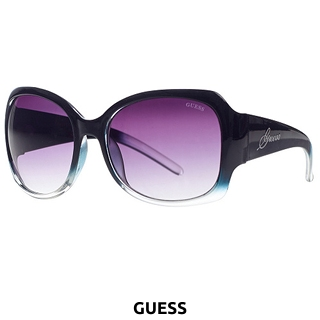 GUESS Damen-Sonnenbrille, abgestufte Gläser, schwarz