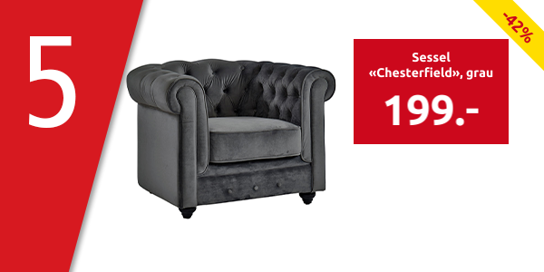 Sessel «Chesterfield», grau