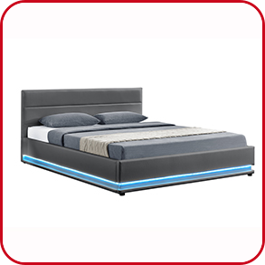 LED-Bett «PAM», Bettkasten 140 x 190 cm