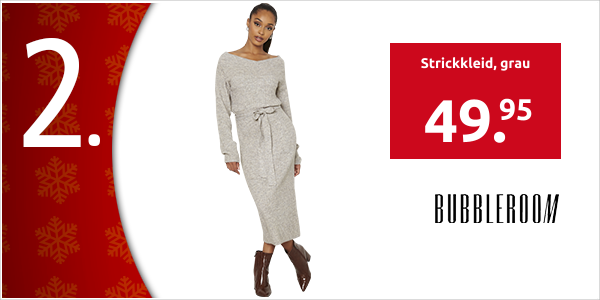 Bubbleroom Strickkleid, grau