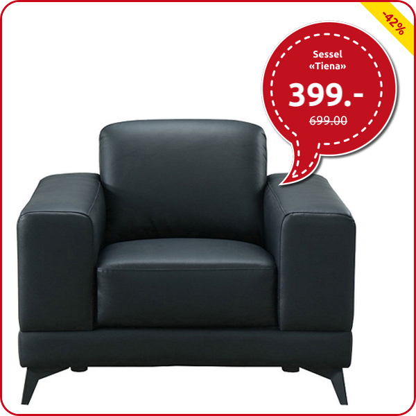 Sessel «Tiena» B 103 cm, schwarz