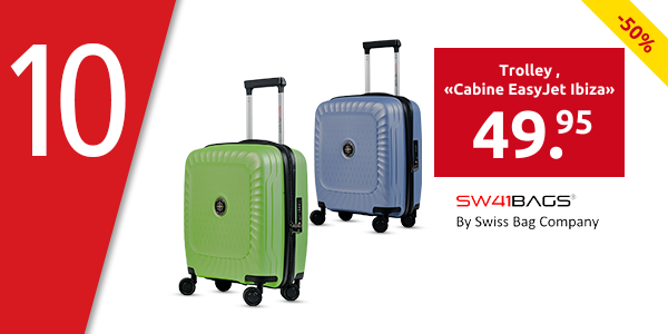 Swiss Bag Trolley «Cabine EasyJet Ibiza», H 36 cm, 29 l, light, hellgrün