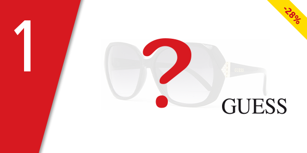 GUESS Damensonnenbrillen, goldfarbenes Dekor, schwarz