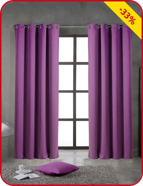 Vorhang 1 Stück, lichtundurchlässig, lila