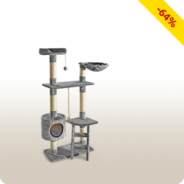 Katzenbaum Ritchie mit Leiter, grau