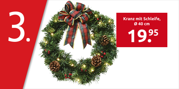 Kranz mit Schleife, Ø 40 cm