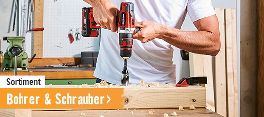 Bohrer und Schrauber im Onlineshop