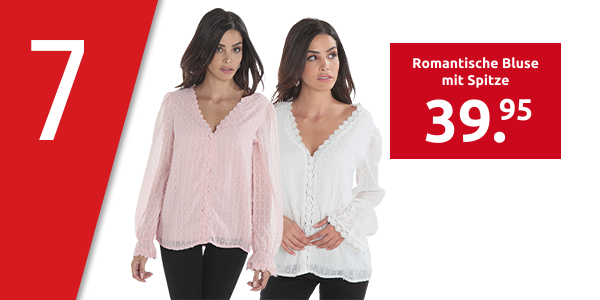 Romantische Bluse mit Spitze