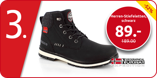 Geographical Norway, Herren-Stiefeletten, schwarz
