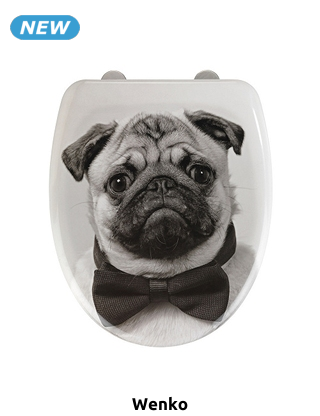 WENKO WC-Sitz «Pugy», 37,5 x 41,5 cm